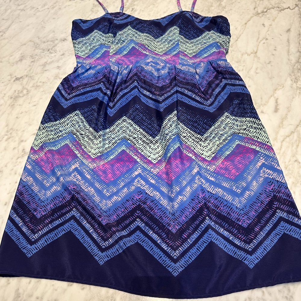 Blue Tribal pattern short dress